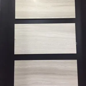 White Marble, White Wooden Marble, White Wenge Marble, White Wood Marble Slab,Grey Serpegiante Marble thumbnail-1