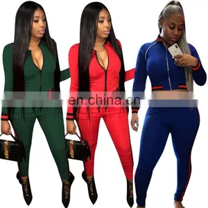 Women Sexy Letter Printing Crop Top Workout Legging Casual Tracksuit Set thumbnail-1