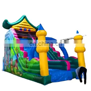 Children Jungle Forest Animal Cartoon Theme Slide / Inflatable Home Bounce House for Sale thumbnail-1