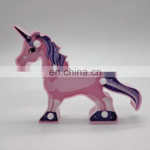 New Product Unique Party Decoration Indoor Colorful Plastic Unicorn LED Letter Marquee Light thumbnail-3