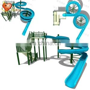 Fiberglass Water Park Swimming Pool Equipment Family Water Slides for Kids and Parents thumbnail-7