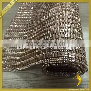Stud Sparkle Rhinestone Crystal Trim Bling Rhinestone Mesh FRM-228 thumbnail-2