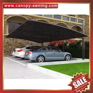 Hot Sale Outdoor Alu Aluminum PC Polycarbonate Cantilevered Braces Carport Park Car Shelter Canopy Awning thumbnail-1