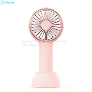 Double Use Portable Hand-held Mini Fan 3 Level Speed Rechargeable Mini Desk Fans thumbnail-2