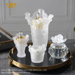Brand Crystal Fancy Incense Burner Set Middle East Hari Raya Bakhoor Burner Tray Portable thumbnail-2