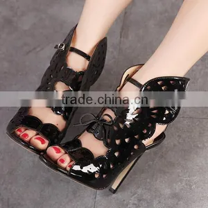C89270A Hot Sale Lady High Heel Shoes Wholesale Women Fish Mouth Shoes thumbnail-1