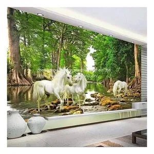 3D 5D 8D 16D Animal Flower Tree Design Wall Mural Embossed Wall Decoration For Home Tv Background Dropshipping thumbnail-1