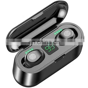 Wireless BT Earphone F9 LED Display Touch Switch Earbuds TWS With Power Bank Charging Box Noise Cancelling F9 TWS Headphones thumbnail-2