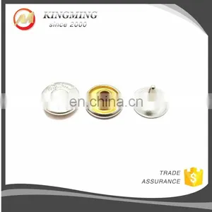 9.5mm Silver Logo Metal Jeans Button thumbnail-2