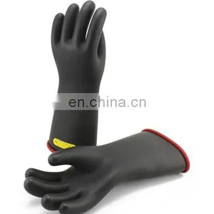 Long 26KV High Voltage Class 3 Electric Worker Safety Hand Protection Latex Rubber Insulating Gloves thumbnail-5