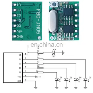 Small Size 433MHZ Wireless RF Receiver Decoder Module, Remote Control Receiver Board thumbnail-5