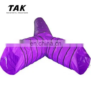 6 Inch PVC Fabric Reinforced Vinyl Coated Blower Duct Spring Steel Helix Collapsible Flexible Ventilation Air Duct thumbnail-5