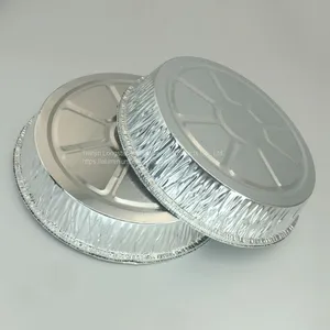 9 Inches Round Disposable Foil Roasting Dishes thumbnail-2