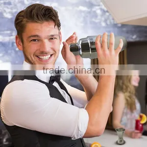 2015 Professtional Bar Shaker Bottle, Unique Shape Cocktail Shaker, Handmade Stainless Steel Wine Shaker thumbnail-4