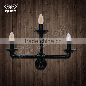 Antique Style Bar Decorative Water Pipe Wall Lamp With Edison Light Bulb thumbnail-3