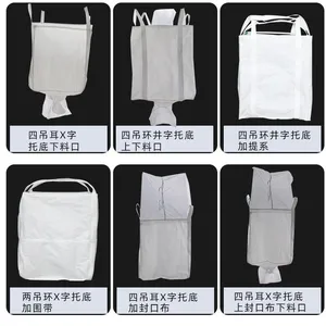 1000kgs Firewood Bag Bulk Bag Super Sack Breathable Big Bag Vented Container Bags 1ton Bag for Packaging Log, Firewood, Potato, Onion thumbnail-3