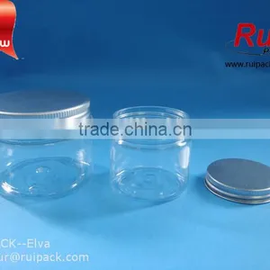 PET Cream Jar With Aluminum Cap, PET Jar for Candy Container, Plastic Jar thumbnail-3