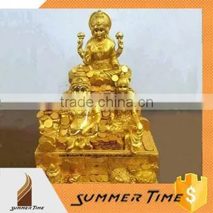 Goddess Lakshmi Brass Statue thumbnail-1