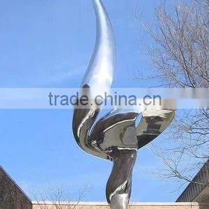 Stainless Steel Garden Forged Metal Mirror Polished Sculpture thumbnail-1