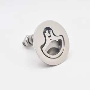 Wholesale 316 Stainless Steel Floor Lock Boat Accessories Fitting Turning Lock Lift Ring Handle thumbnail-5