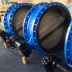 DN600 PN16 Wafer Butterfly Valve CF8M/CF8 Stainless Steel 304 Plate Disc Motorized Valve Electric Butterfly Valve thumbnail-6