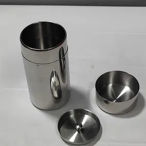 Stainless Steel Tea Canister, 304 Stainless Steel Coffee Airtight Canister, Portable Outdoor Airtight Container thumbnail-3