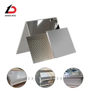201 304 430 Stainless Steel Sheet 0.5mm 8K 2B HL Decorative Stainless Steel Mirror Sheet thumbnail-1