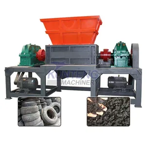 Customizable 1-15T/H Double Shaft Shredder for Shredding Plastic Tires Recovery Crusher Production Line EPC thumbnail-1