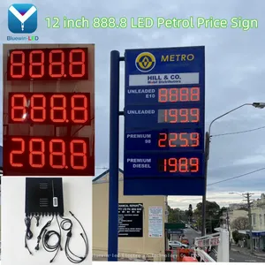 IP65 High Bright 7 Segment LED Fuel Price Sign Outdoor Waterproof Petrol Price Display for Australian Service Station thumbnail-1