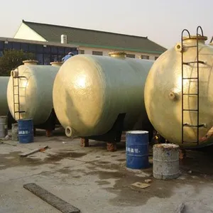 Horizontal Fiberglass Reinforced Plastic FRP Storage Tank for Large Volume Acid Alkali Chemical Storage thumbnail-2