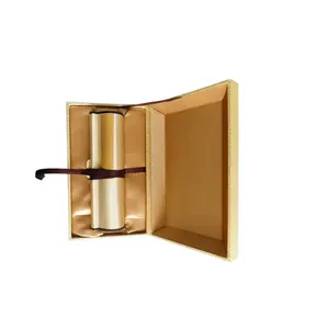 22*300cm Xuan Paper Hand Scroll for Painting Calligraphy Artwork Golden Color Fret Fine Linen Cambric Box Gift Package Set thumbnail-5
