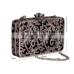 2016 the Most Popular National Style Wholesale Leather Hard Shell Clutch Bag for Party thumbnail-2