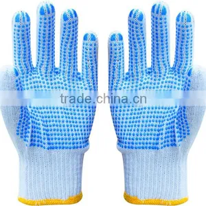 Factory Safety Working Cotton Gloves Pvc Dots on One Side thumbnail-1