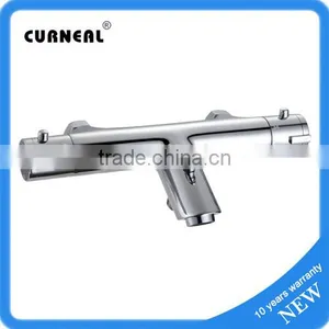Bar Mixer Shower Set - Modern Bathroom Chrome Thermostatic Valve Bath Filler Tap Quality Choice thumbnail-1