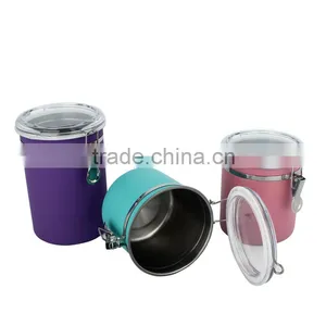 Silicone Color Nice Looking Food Storage Canister Metal Food Canister Set thumbnail-3