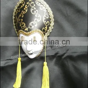 Hanging Ornament Plastic Venice Mask With Earrings Luxury Venetian Masks With Magnet for Party Carnival Decoration thumbnail-3