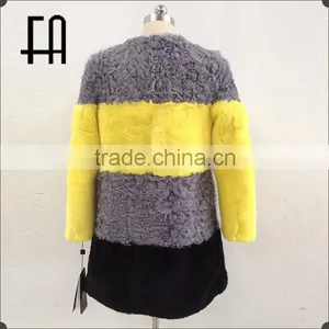 2016 New Lady's Fashion Rabbit and Lamb Fur Coat thumbnail-2