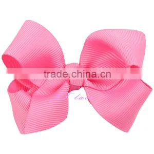 Royal Ribbon Hair Bow Headband- Shabby Ribbon Bow- Solid Ribbon Bow thumbnail-5