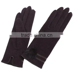 Rabbit Fur Decorate Gloves thumbnail-1