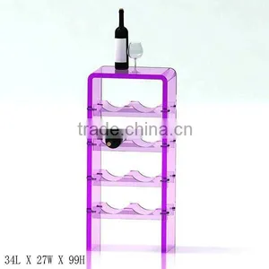 GH-RZ249 High QualityAcrylic Wine Bottle Rack Display With Good Quality,hot Sale Acrylic Wine Display Rack thumbnail-2