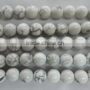 Stone Beads Natural Gemstone White Turquoise Round Beads for Wholesale thumbnail-1