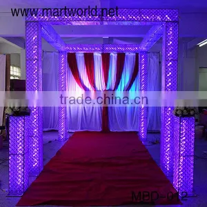 Luxury Silver Suqar Party Decoration Wedding Stage Mandap Decoration Crystal Wedding Arch for Weddings, Party , Event(MBD-012) Quality Choice thumbnail-2