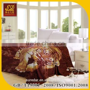 2016 New Style Korean Mink Blanket in China Animal Printed Mink Blanket thumbnail-1