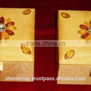 Decorative Zari Hand Embroidery Jewelry Box thumbnail-1