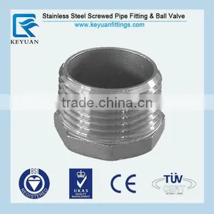 1" Stainless Steel NPT Kettle Plug Hex Head thumbnail-1