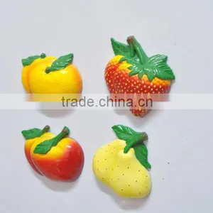 Apples Pears Orange Strawberrys Cute Shape Fruits and Vegetables and Colorful Promotion Fridge Magnets, Magnetic thumbnail-1