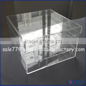 Hot Selling Custom Rose Boxes, Round Acrylic Flower Box Rose Display Storage Round Box thumbnail-1