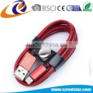 100% Real Leather Coated 2.1 A USB Cable For Iphone thumbnail-5