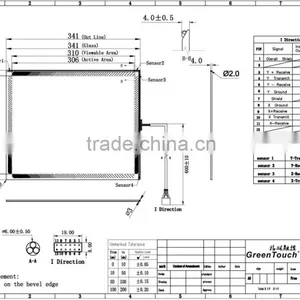 GreenTouch 15inch ELO SAW Touch Screen, SAW Touch Screen for LCD/ATM/Kiosk thumbnail-1