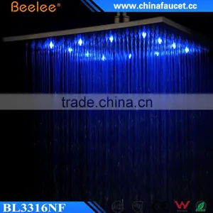 Beelee Luxury Coloful Black Wall Waterfall Led Top Shower thumbnail-1